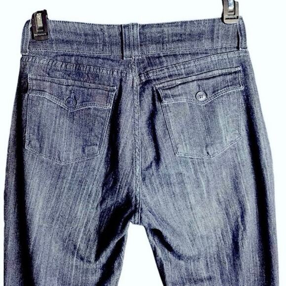 NYDJ DARK WASH JEANS BOOT CUT MID RISE WOMENS SIZE 8 - Picture 1 of 8
